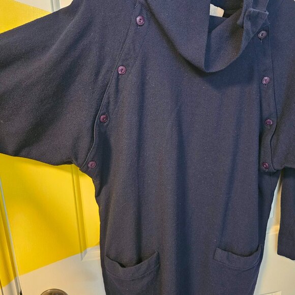 Timeless Vintage Canadian Holt Renfrew Blue Wool Tunic/Dress - Picture 7 of 13